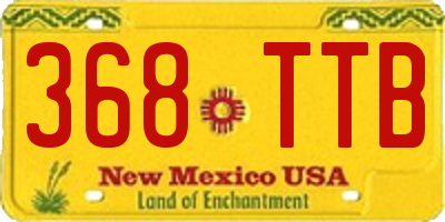 NM license plate 368TTB