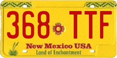 NM license plate 368TTF