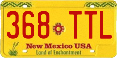 NM license plate 368TTL