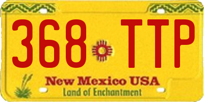 NM license plate 368TTP