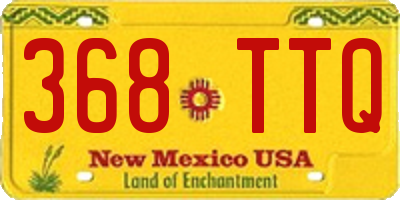NM license plate 368TTQ