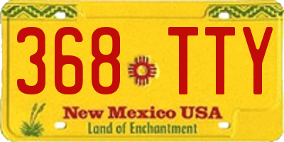 NM license plate 368TTY
