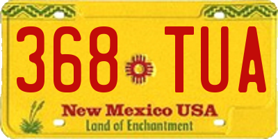 NM license plate 368TUA