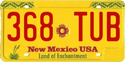 NM license plate 368TUB