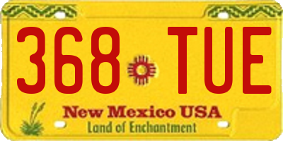 NM license plate 368TUE