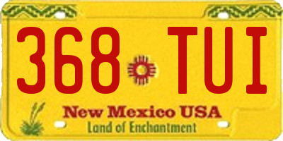 NM license plate 368TUI