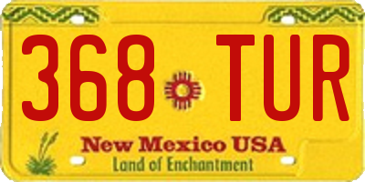NM license plate 368TUR