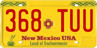 NM license plate 368TUU