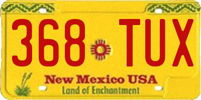 NM license plate 368TUX