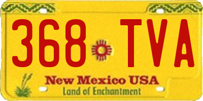 NM license plate 368TVA