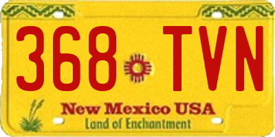 NM license plate 368TVN