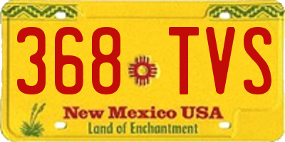 NM license plate 368TVS
