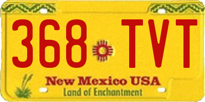 NM license plate 368TVT