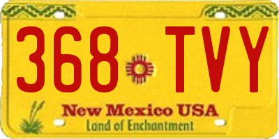NM license plate 368TVY