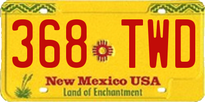 NM license plate 368TWD