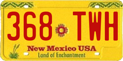 NM license plate 368TWH