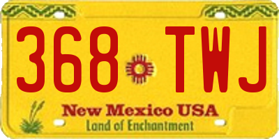 NM license plate 368TWJ