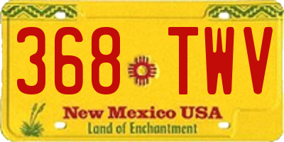 NM license plate 368TWV