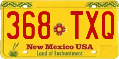 NM license plate 368TXQ