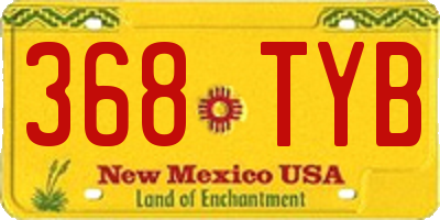NM license plate 368TYB