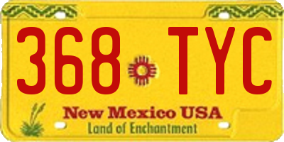 NM license plate 368TYC