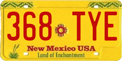 NM license plate 368TYE