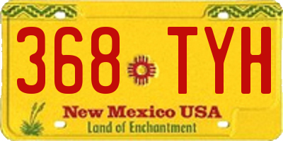 NM license plate 368TYH