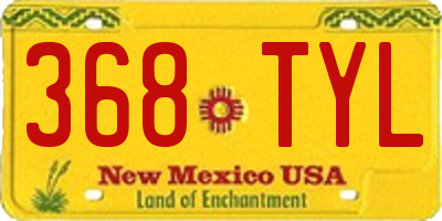 NM license plate 368TYL