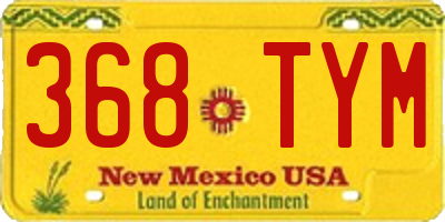 NM license plate 368TYM