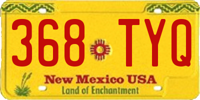 NM license plate 368TYQ