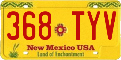 NM license plate 368TYV