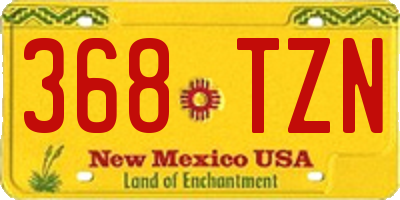 NM license plate 368TZN