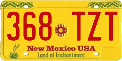 NM license plate 368TZT