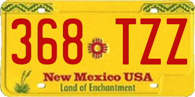 NM license plate 368TZZ