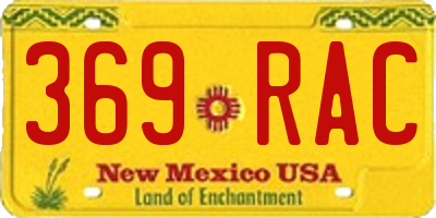 NM license plate 369RAC