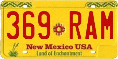 NM license plate 369RAM