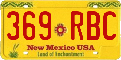 NM license plate 369RBC