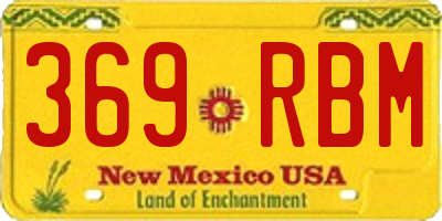NM license plate 369RBM