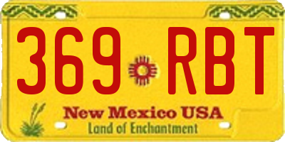 NM license plate 369RBT