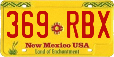 NM license plate 369RBX