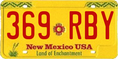 NM license plate 369RBY