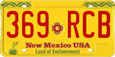 NM license plate 369RCB