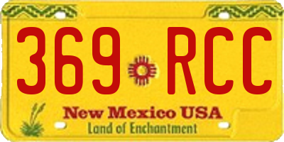 NM license plate 369RCC
