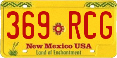 NM license plate 369RCG