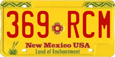NM license plate 369RCM