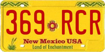 NM license plate 369RCR