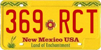 NM license plate 369RCT
