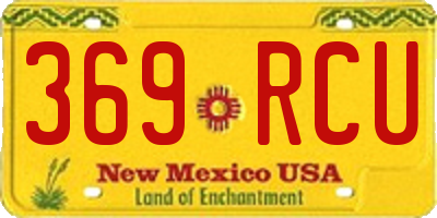 NM license plate 369RCU
