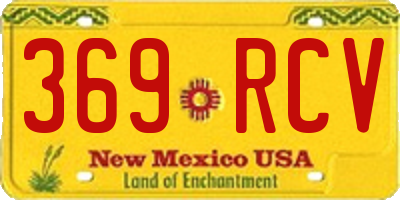 NM license plate 369RCV