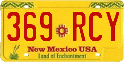 NM license plate 369RCY